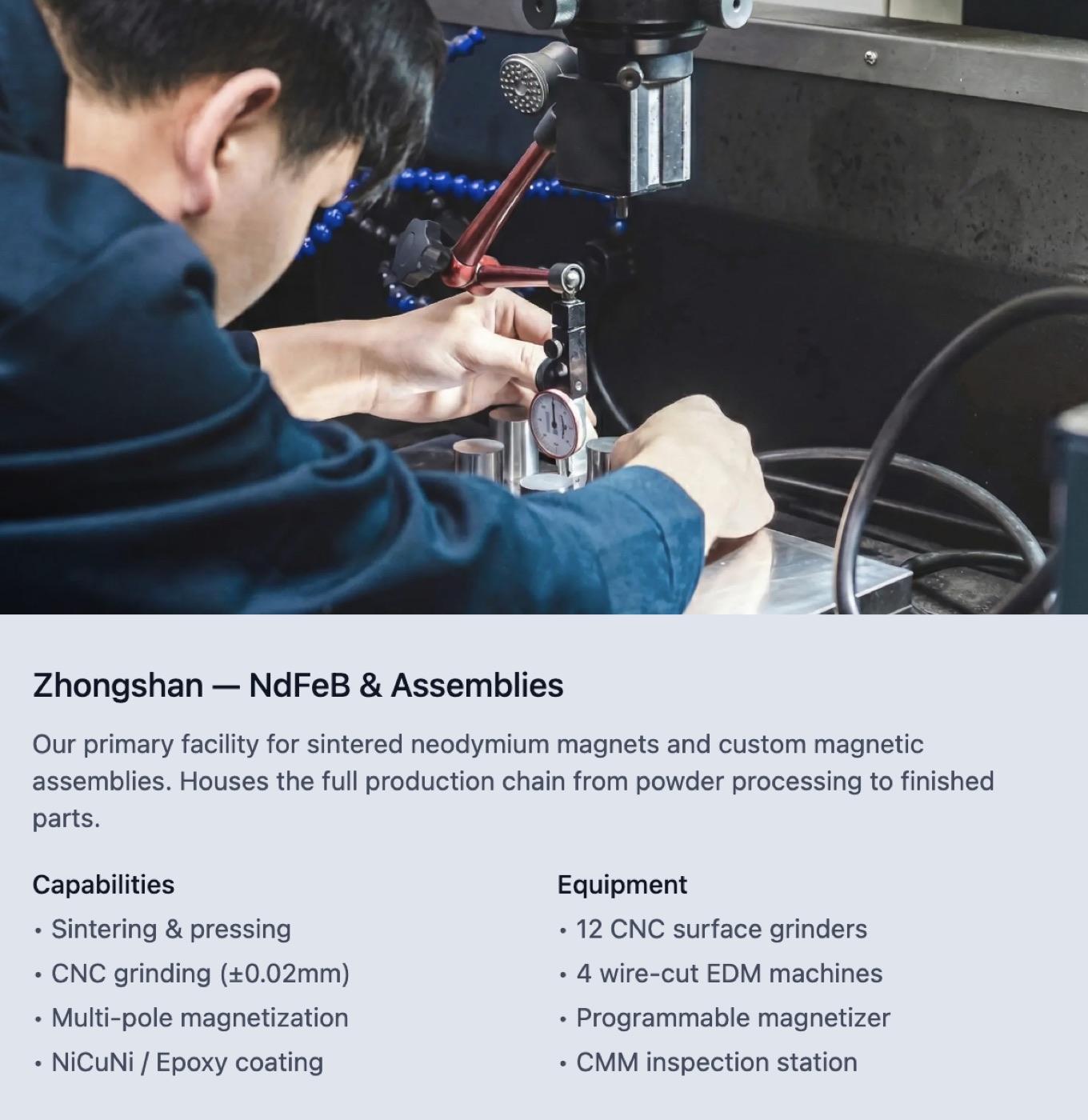 Precision inspection in an industrial production facility