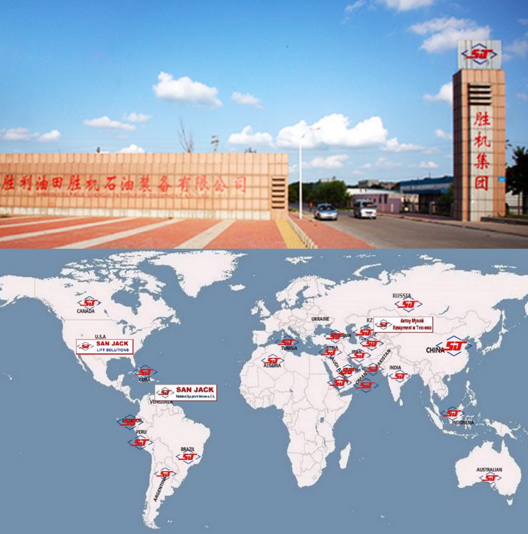 Oilfield supplier network and global service map